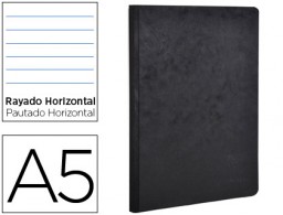 Libreta encolada Age-Bag A5 96h raya horizontal tapa cartulina color negro
